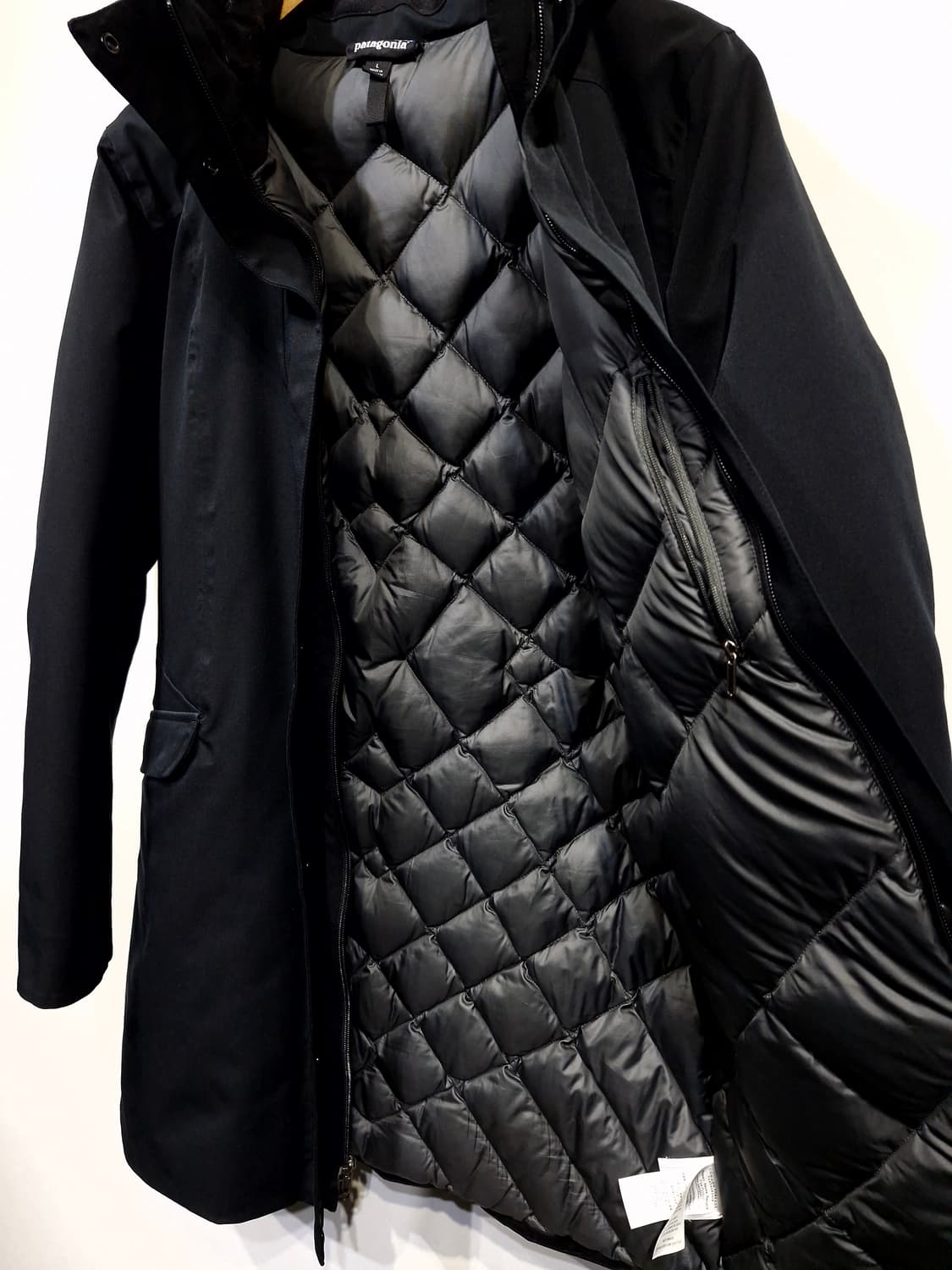 파타고니아(PATAGONIA) 롱 누빔 패딩 블랙 상품이미지5