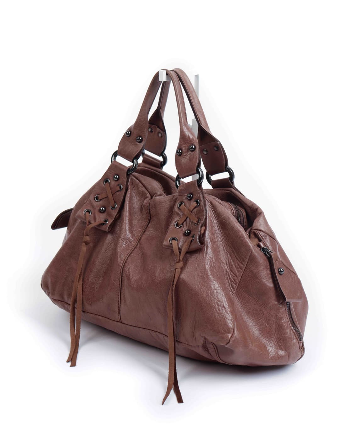 [NICOLI] 다크브라운 스퀘어 토트백 상품이미지1