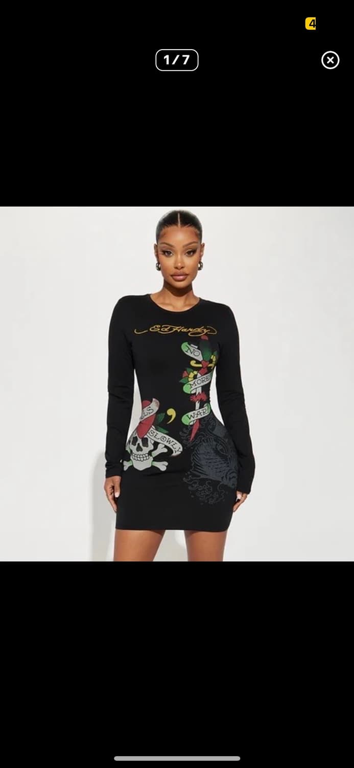 정품 에드하디 롱슬리브 미니 원피스 상품이미지1