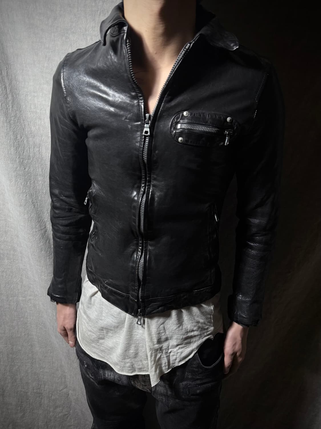 ISAMU KATAYAMA BACKLASH Leather Jacket 상품이미지2