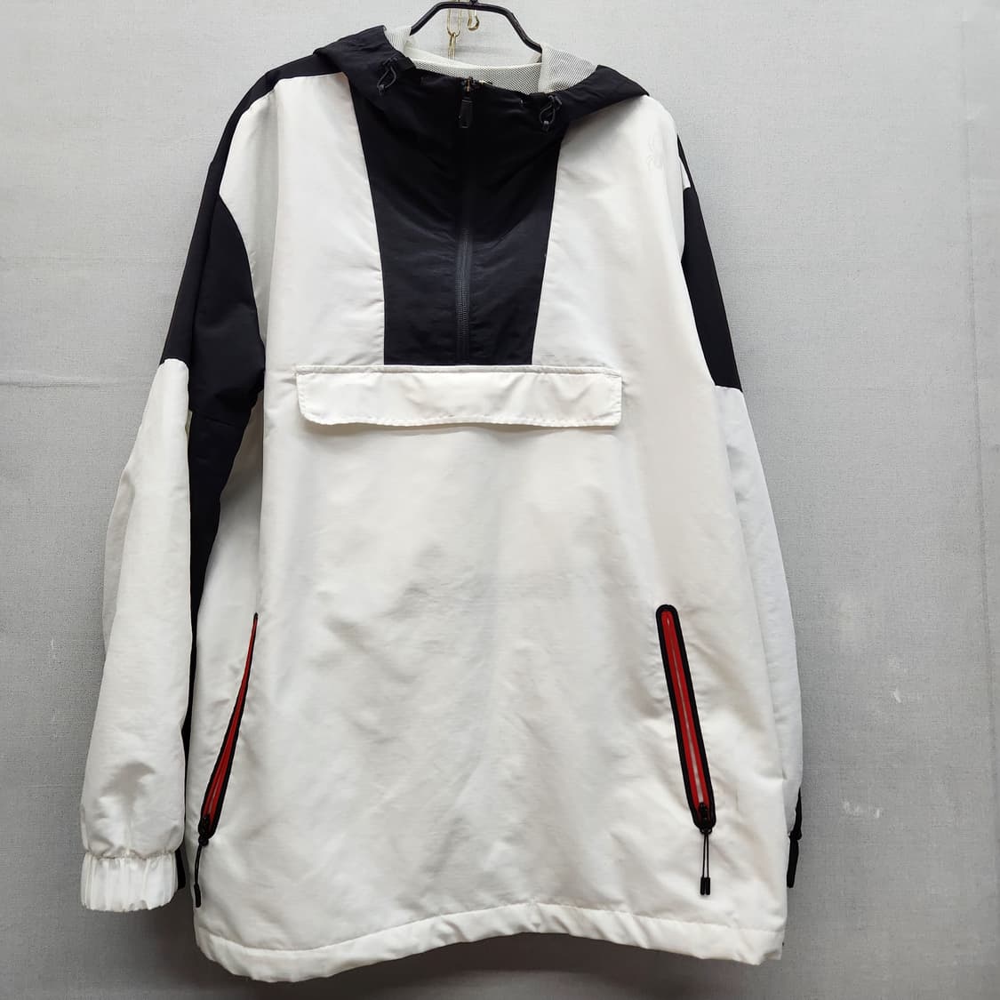 스파이더 배색 백로고 아노락 반집업 바람막이 L(XL) 상품이미지1