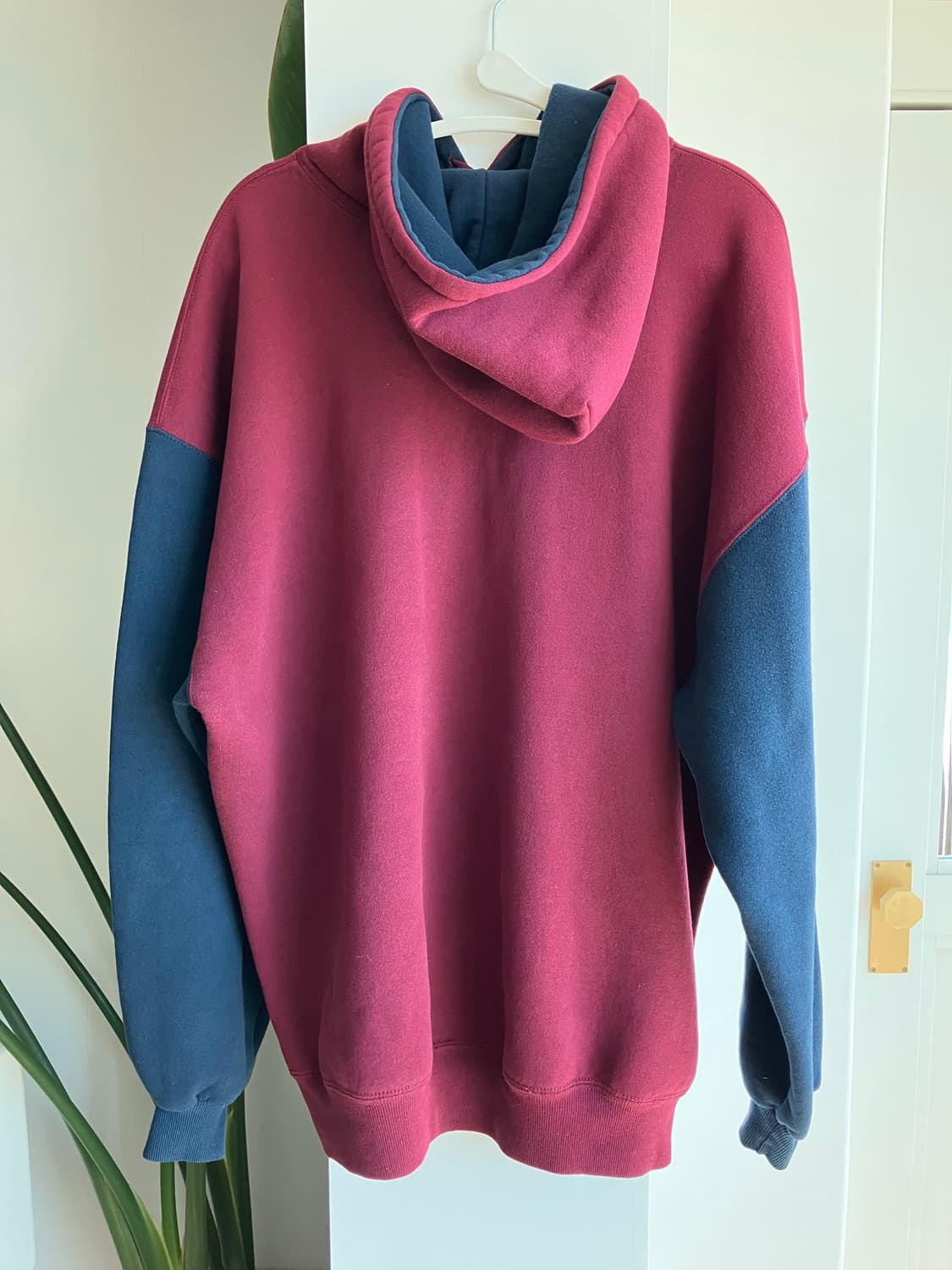 🇺🇸 90s 러셀 후드티 버건디/네이비 made in USA 상품이미지2