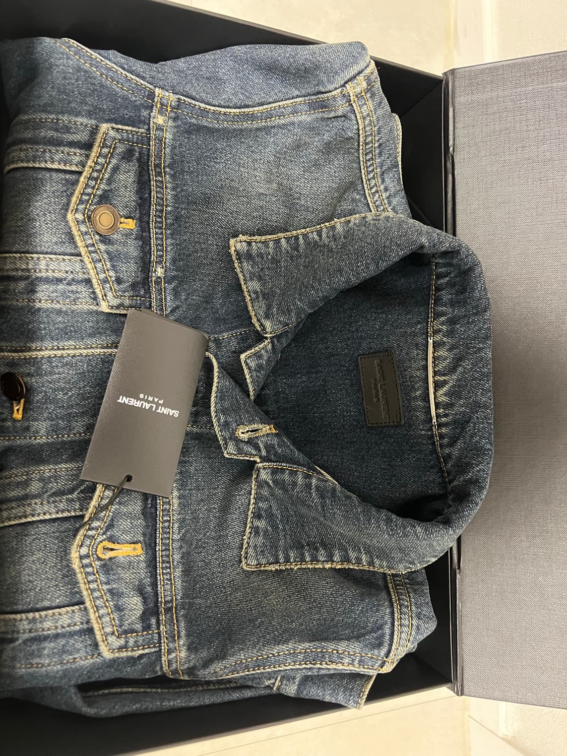 생로랑 퍼머넌트 데님 자켓 S 상품이미지6