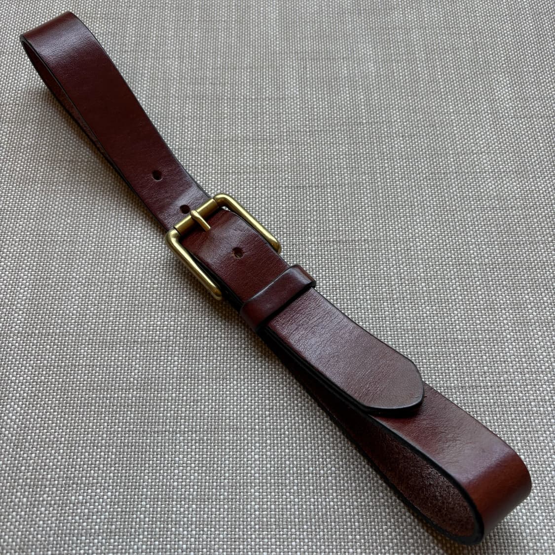 (30) 90s USA GAP 위스키 브라운 레더 솔리드 브라스 벨트 상품이미지1