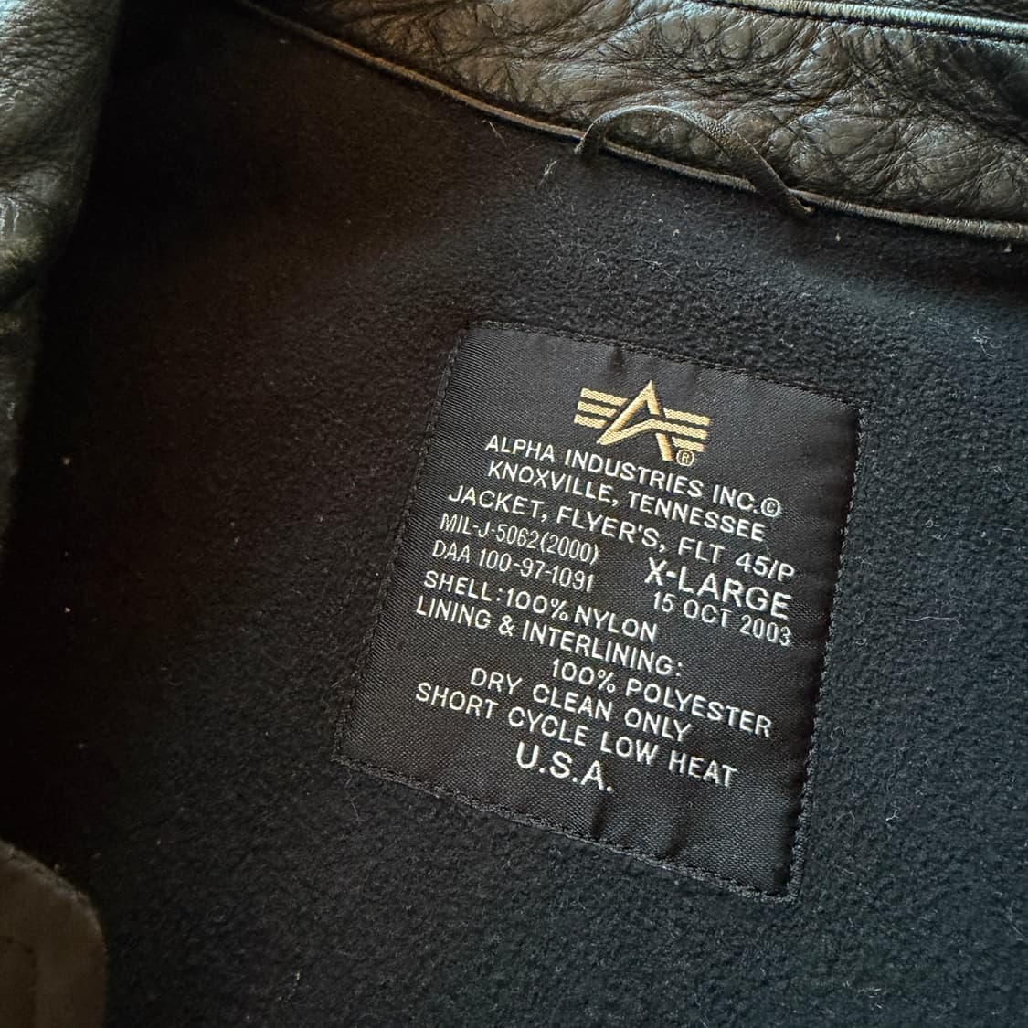 알파 인더스트리 cwu-45 플라이트 자켓 상품이미지7