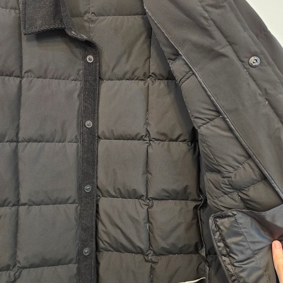 100(L) NII 검정 퀼팅 셔츠 자켓 상품이미지8