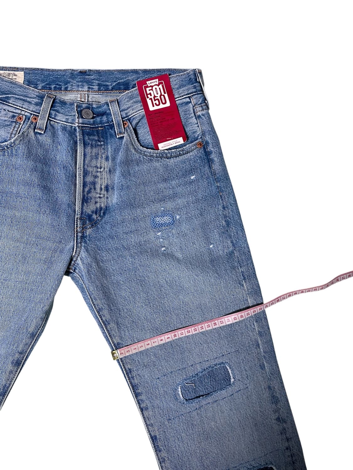(새상품) 리바이스 501 150주년 기념 에디션 패치워크 데님 팬츠W2 상품이미지8