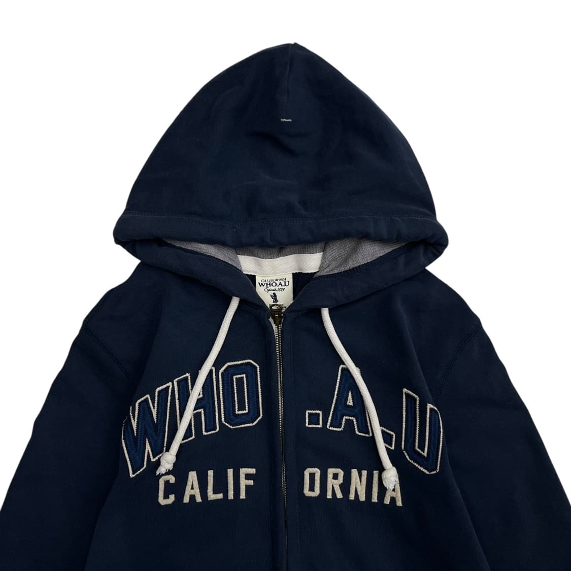 후아유 센터로고 네이비 후드집업 S 상품이미지4