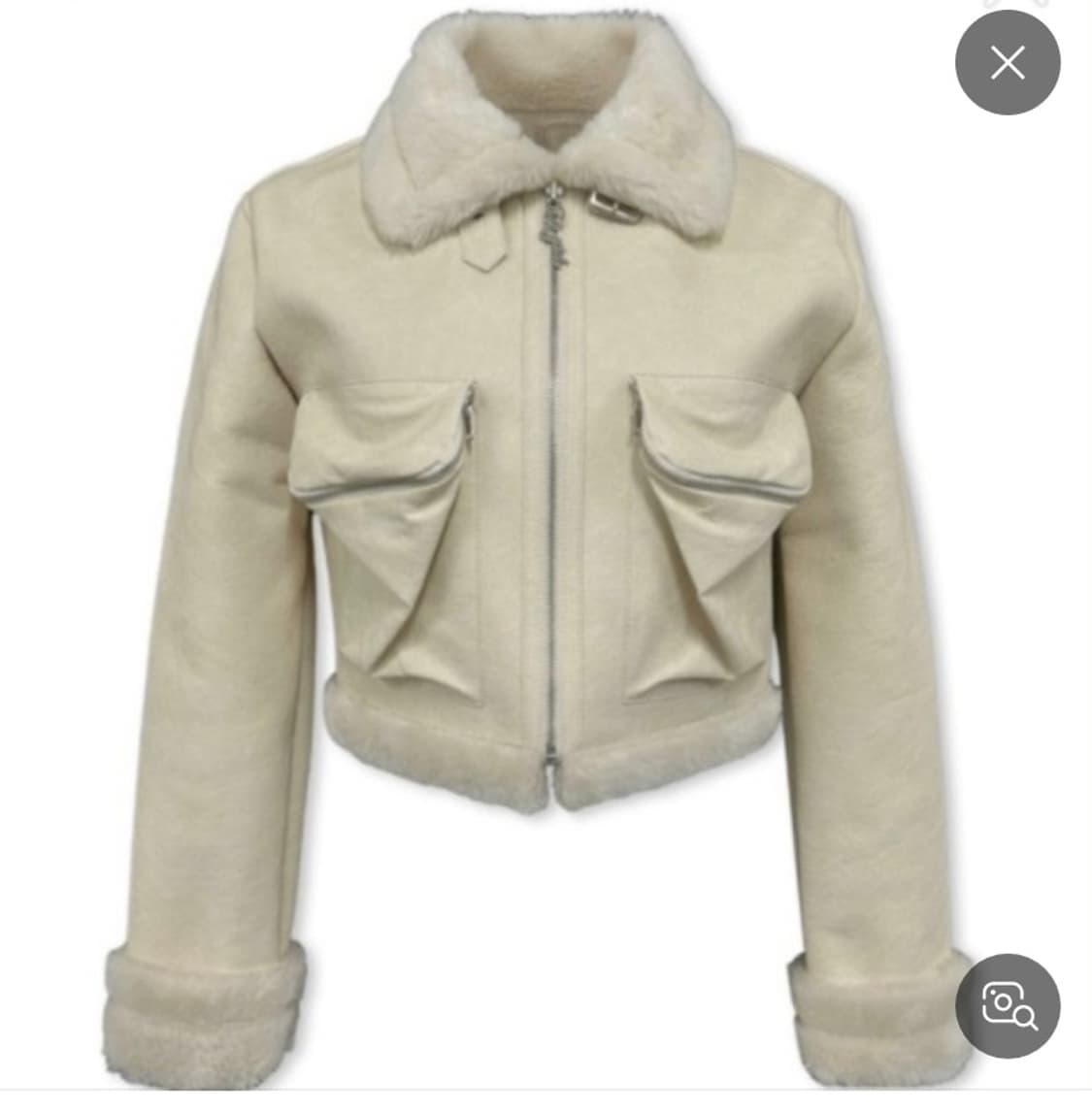 페일제이드 무스탕(아이보리/브라운) 상품이미지1