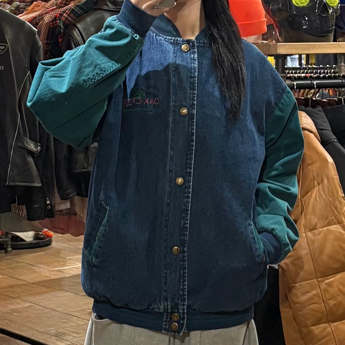 [HI] VTG 데님바시티 자켓 그린 상품이미지2