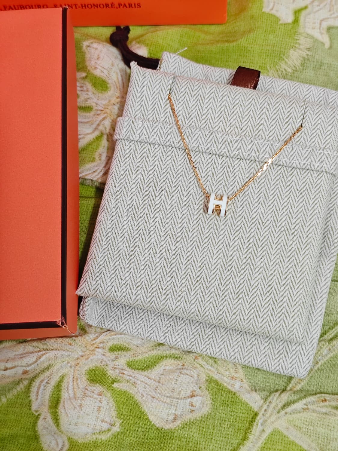 에르메스 팝아슈 미니 목걸이 화이트 로즈골드 블랑 상품이미지2