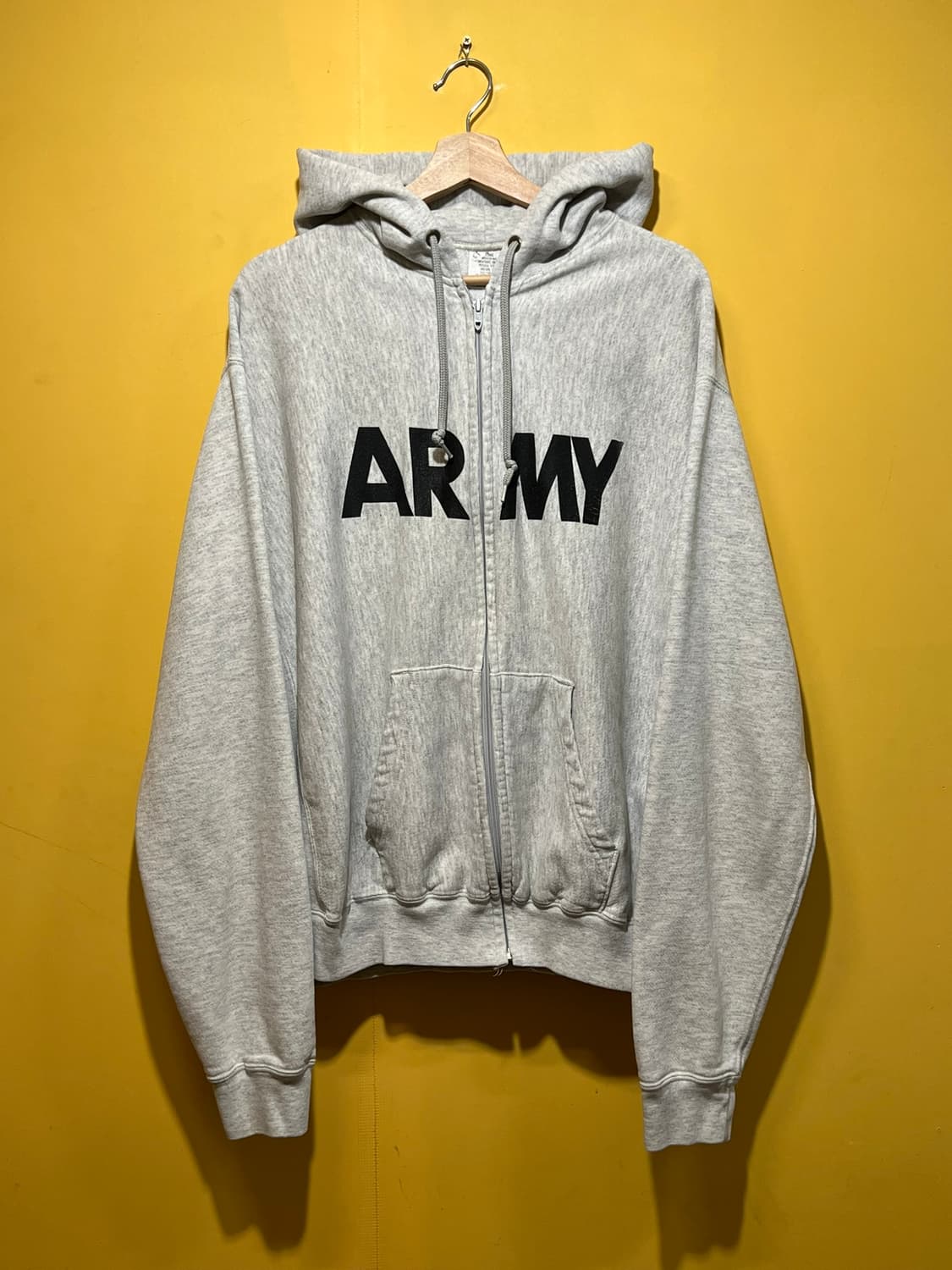 [XL] 미군 ARMY 후드집업 PFU 빈티지 그레이 후드 집업 상품이미지1