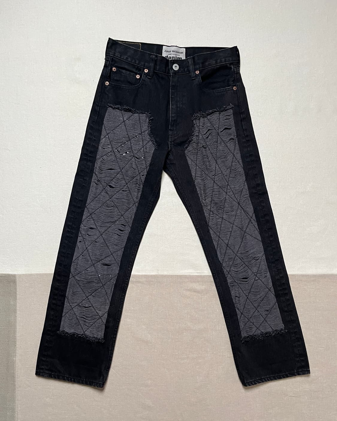 준야와타나베 더블니 흑청 데님 팬츠 junya watanabe  상품이미지1