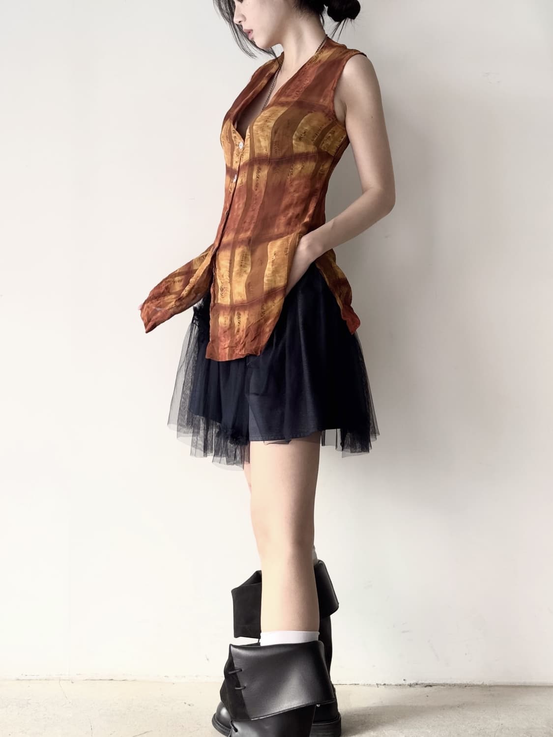 Sun summer vest top / orange 상품이미지1