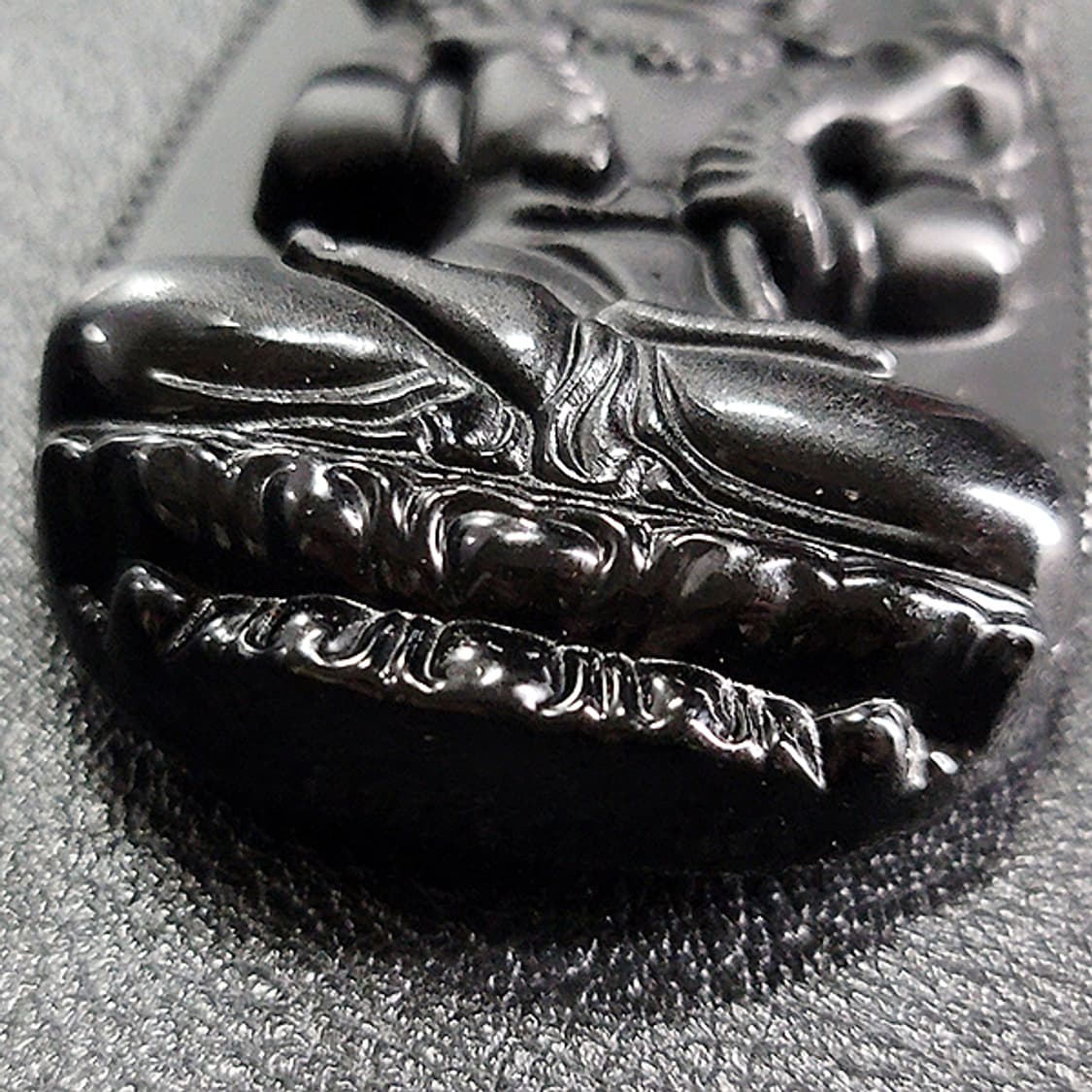 허공장보살 흑요석 펜던트 불상 부처님 불교 남자 목걸이 상품이미지2