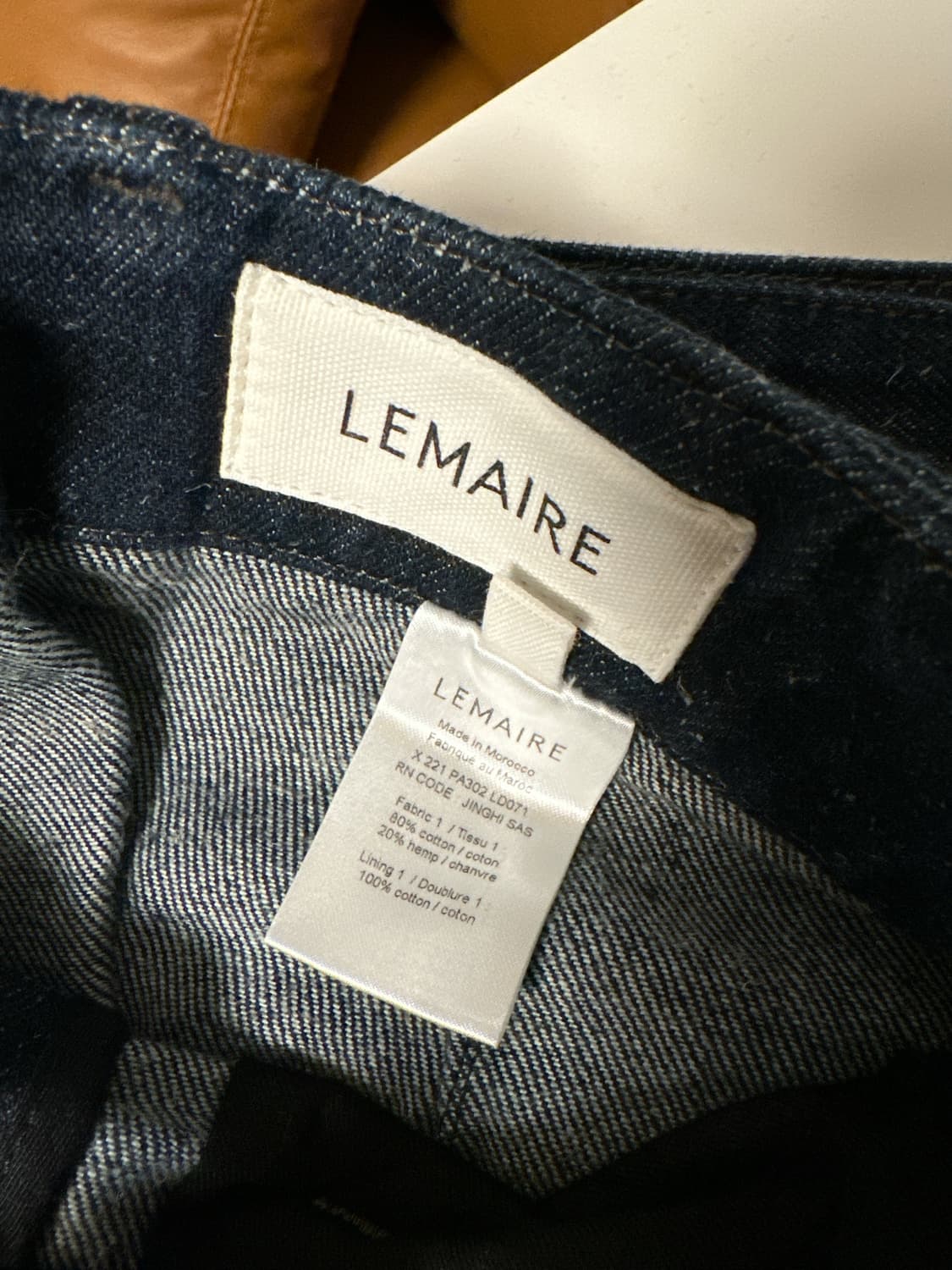 르메르 트위스트 벨트 팬츠 데님 인디고 팝니다 상품이미지2