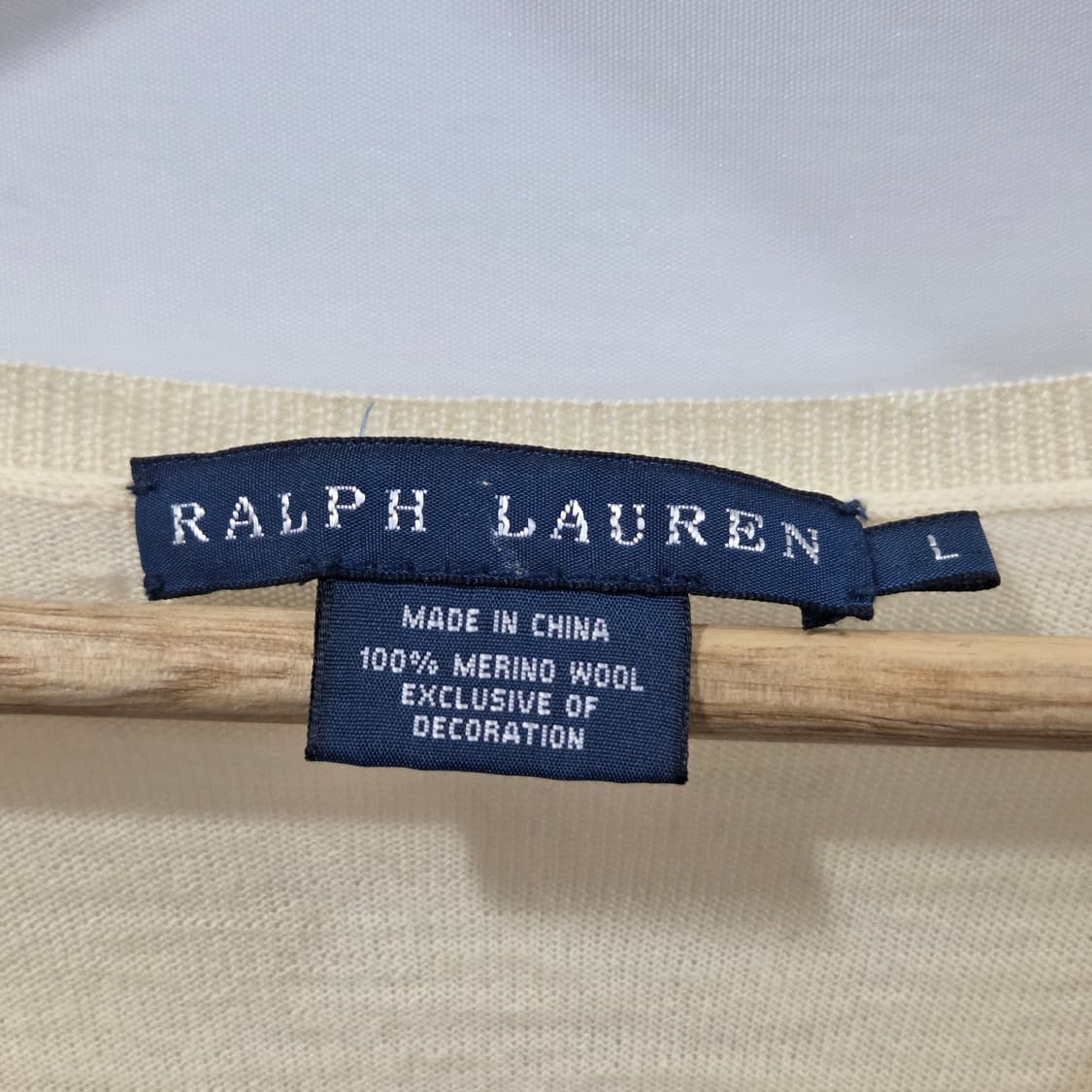 폴로랄프로렌 우먼 메리노울 브이넥 니트 L  상품이미지3