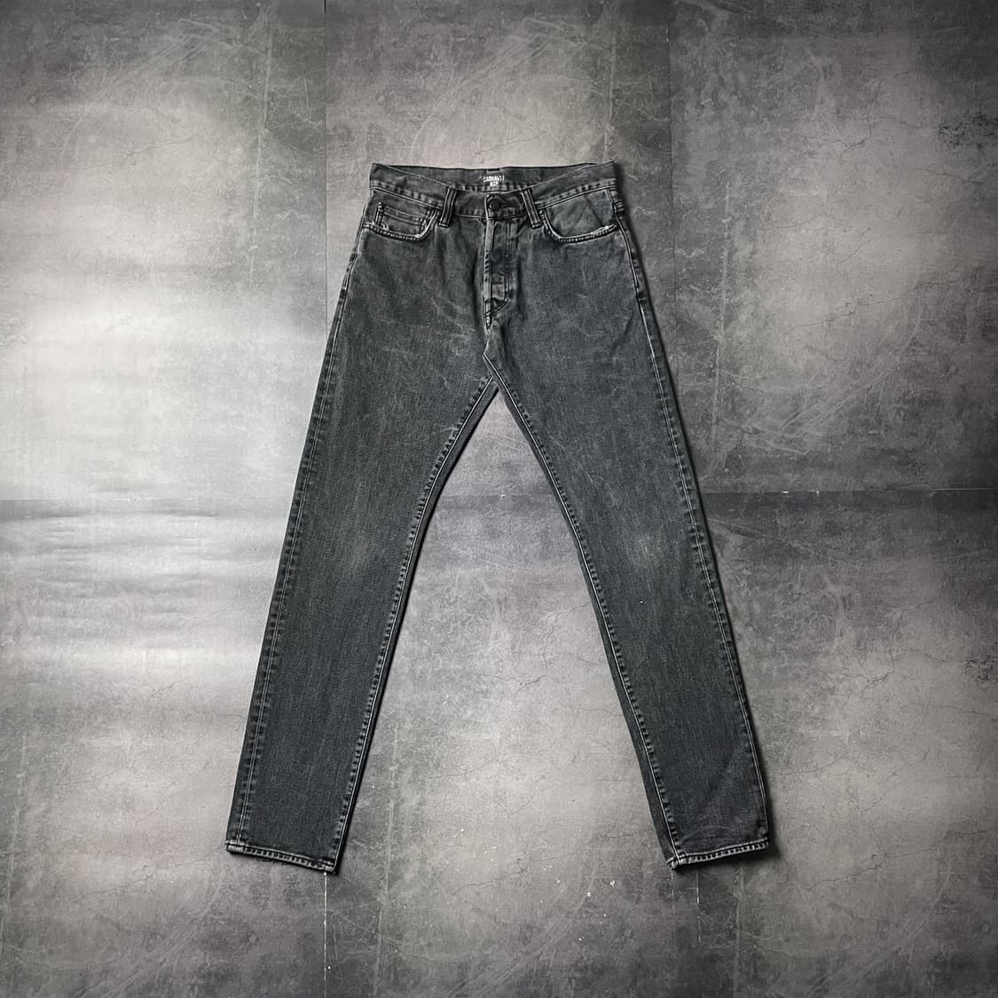 CARHARTT 칼하트 WIP 슬림 테이퍼드 흑청 데님 팬츠 A00828 상품이미지1