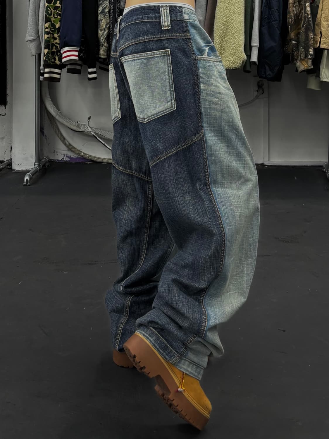 FUBU 푸부 투톤 올드스쿨 데님팬츠 상품이미지3