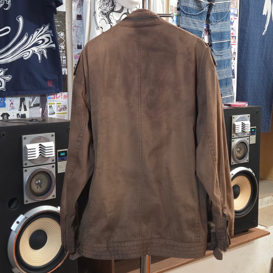 JPN 투지퍼 버클 브라운 코튼 자켓 상품이미지6
