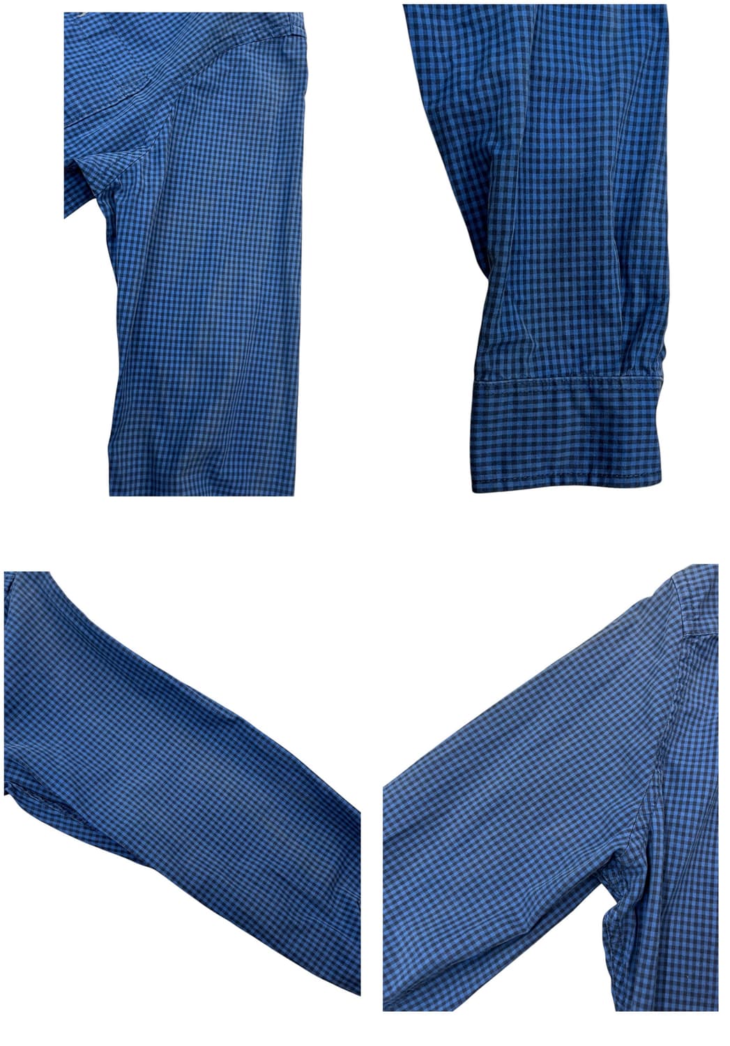 아베크롬비 깅엄 체크 셔츠 블루 M #csz1846 상품이미지8