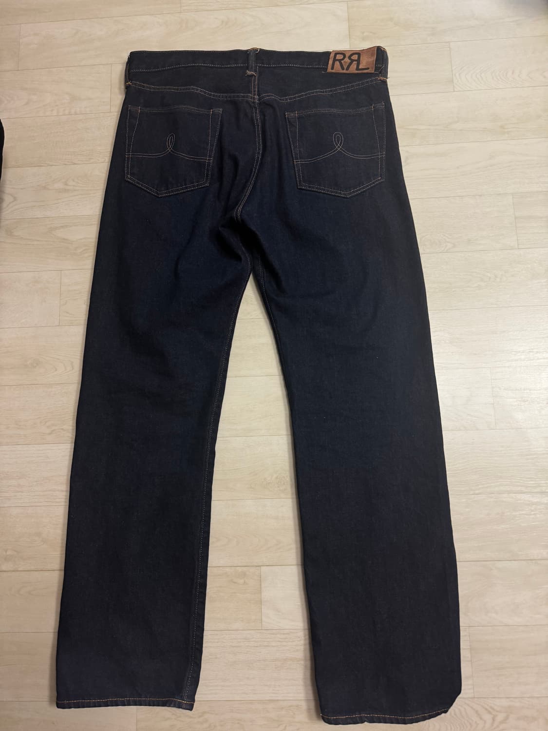 RRL 스트레이트핏 원스 워시 셀비지 진 36x32 상품이미지2