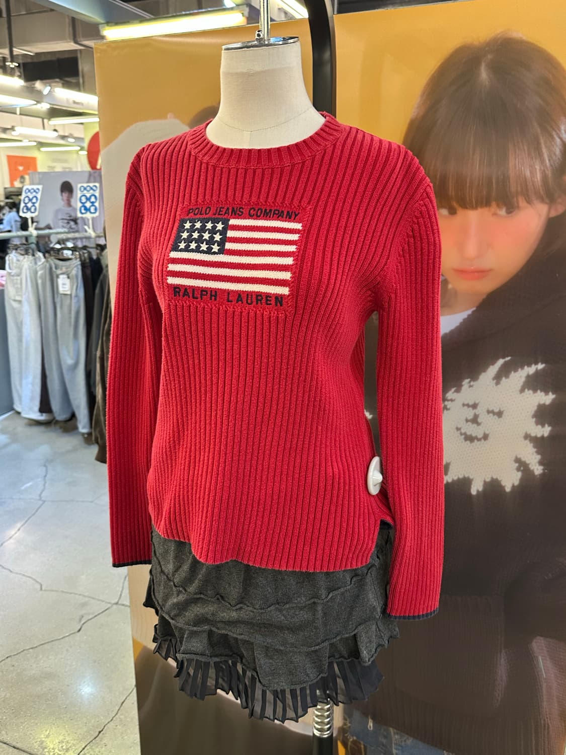 POLO 폴로 레드 성조기니트💯 상품이미지1