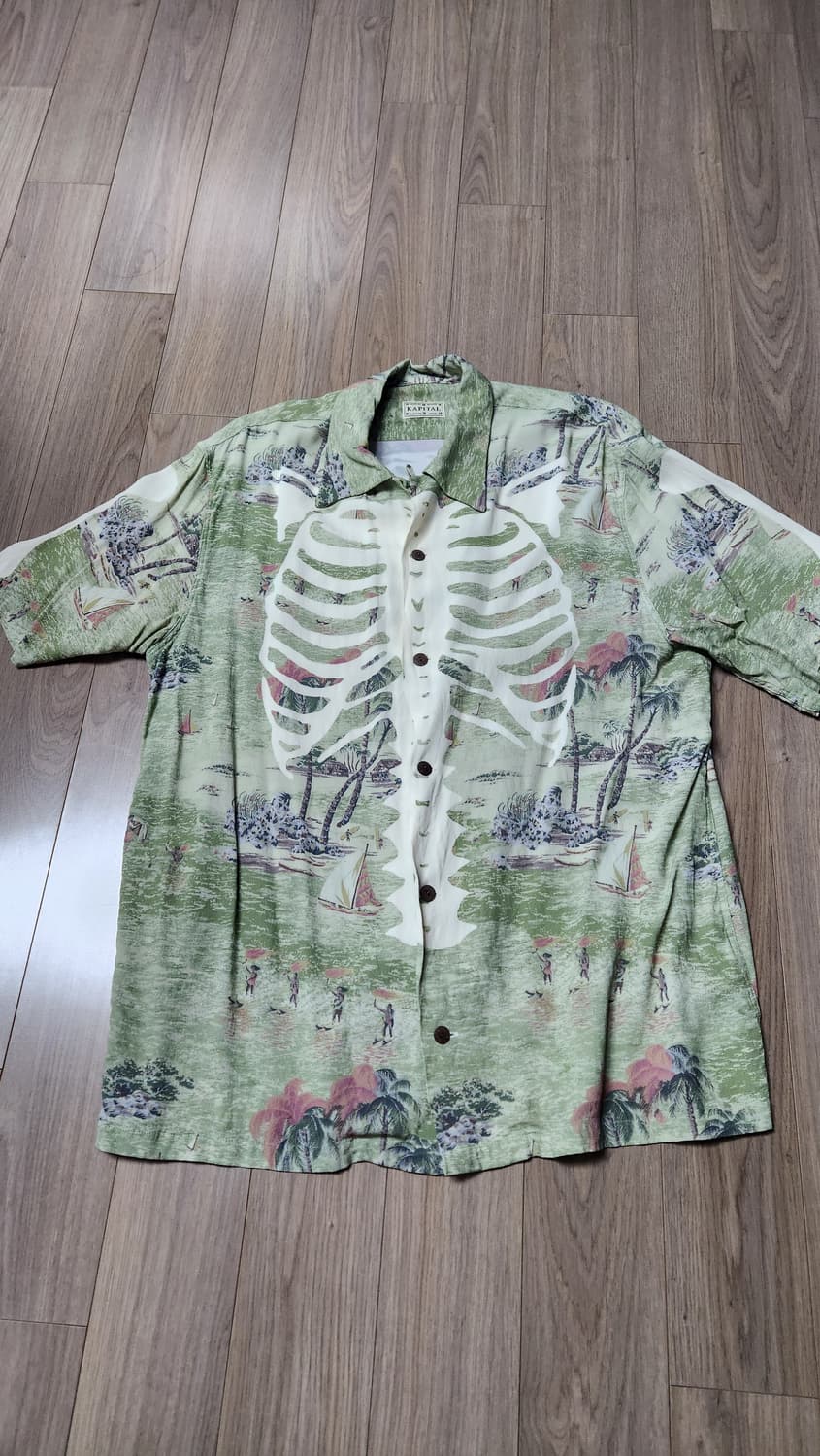 캐피탈 카메하메하 본 알로하 셔츠 카키 상품이미지2