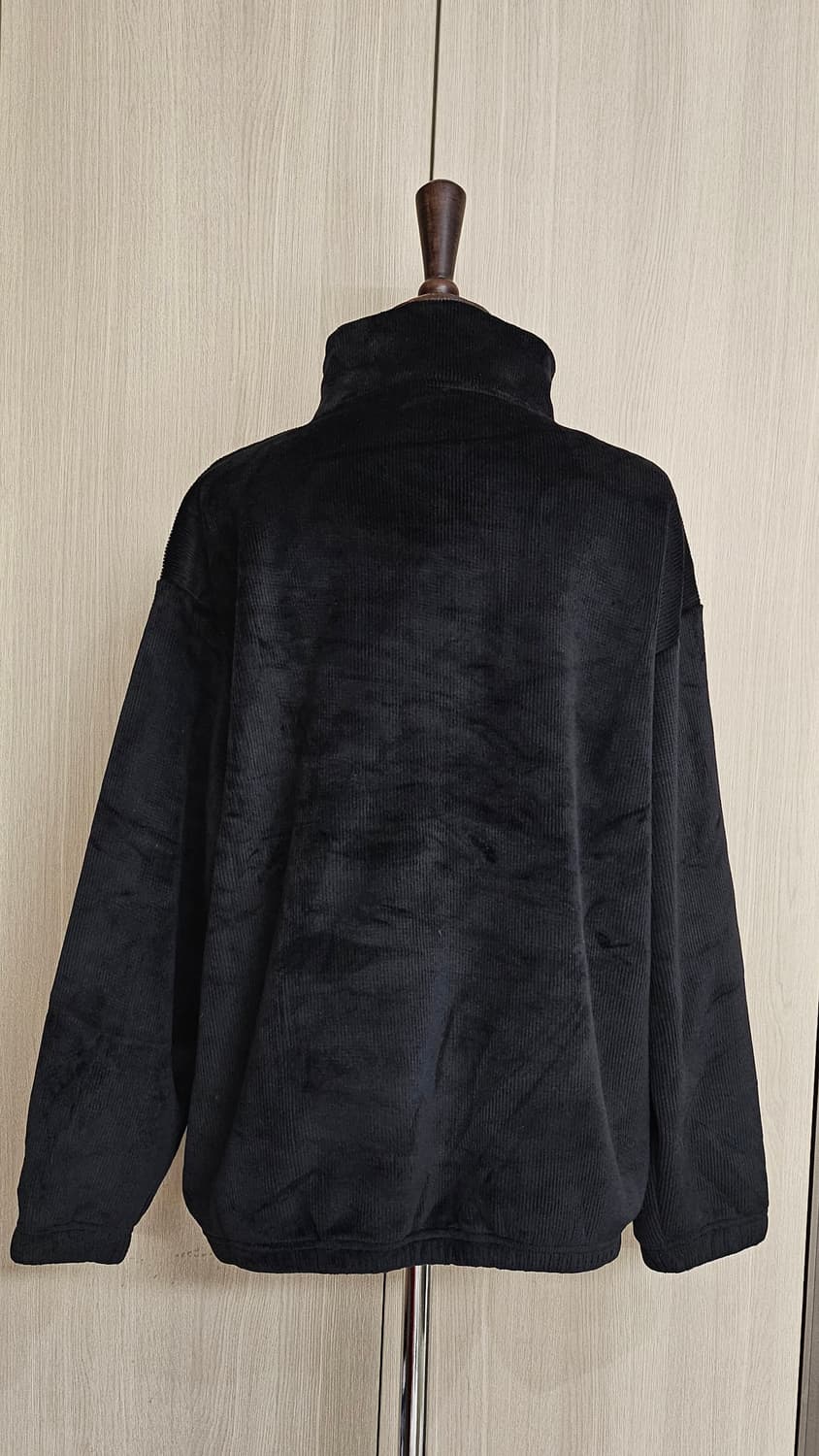 블랙 골덴 반집업 기모 맨투맨 55~66 상품이미지5