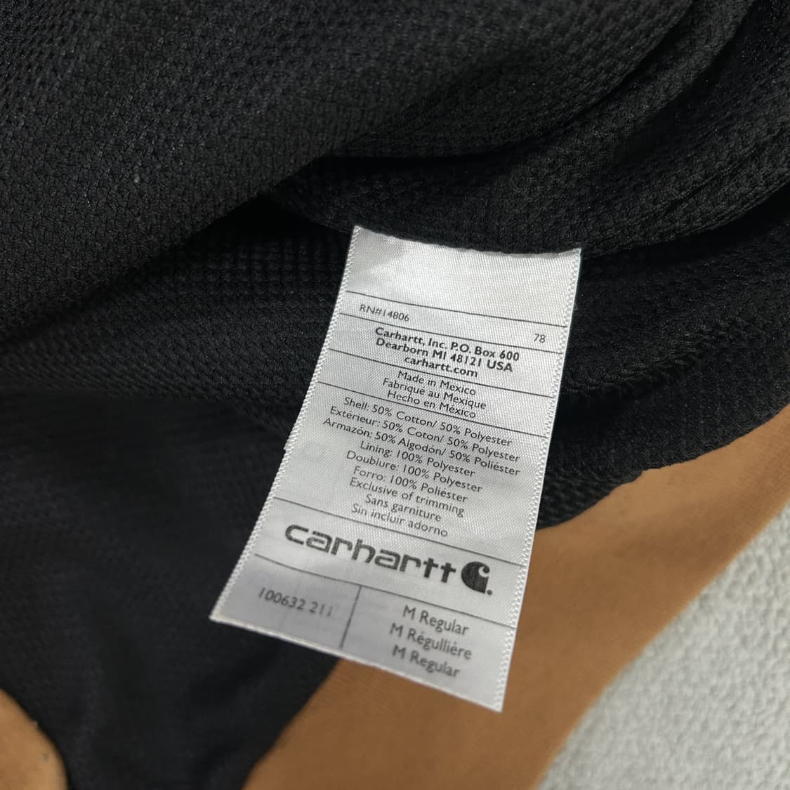 칼하트 브라운 된장 후드 집업 m 상품이미지3
