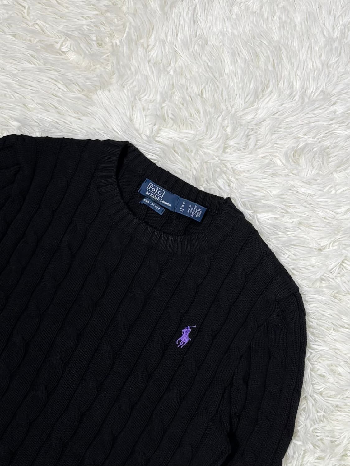 폴로랄프로렌 블랙 포니 케이블 니트 상품이미지4