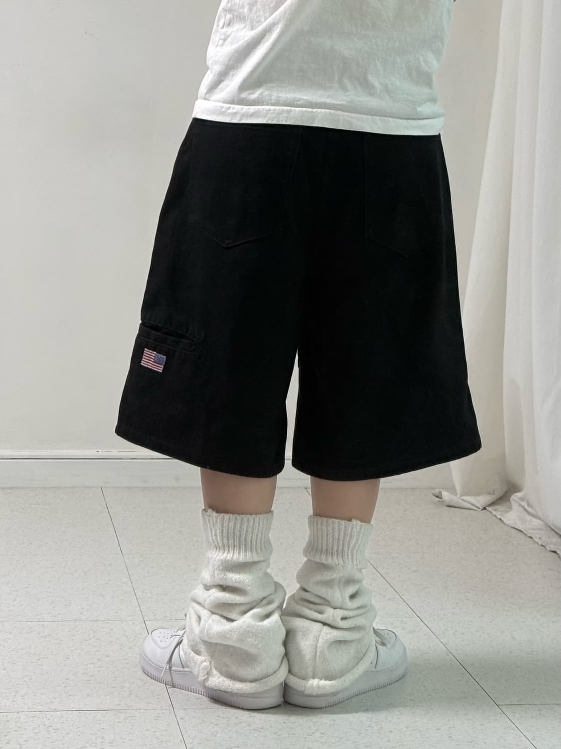 빈티지 블랙 버뮤다 팬츠 상품이미지4