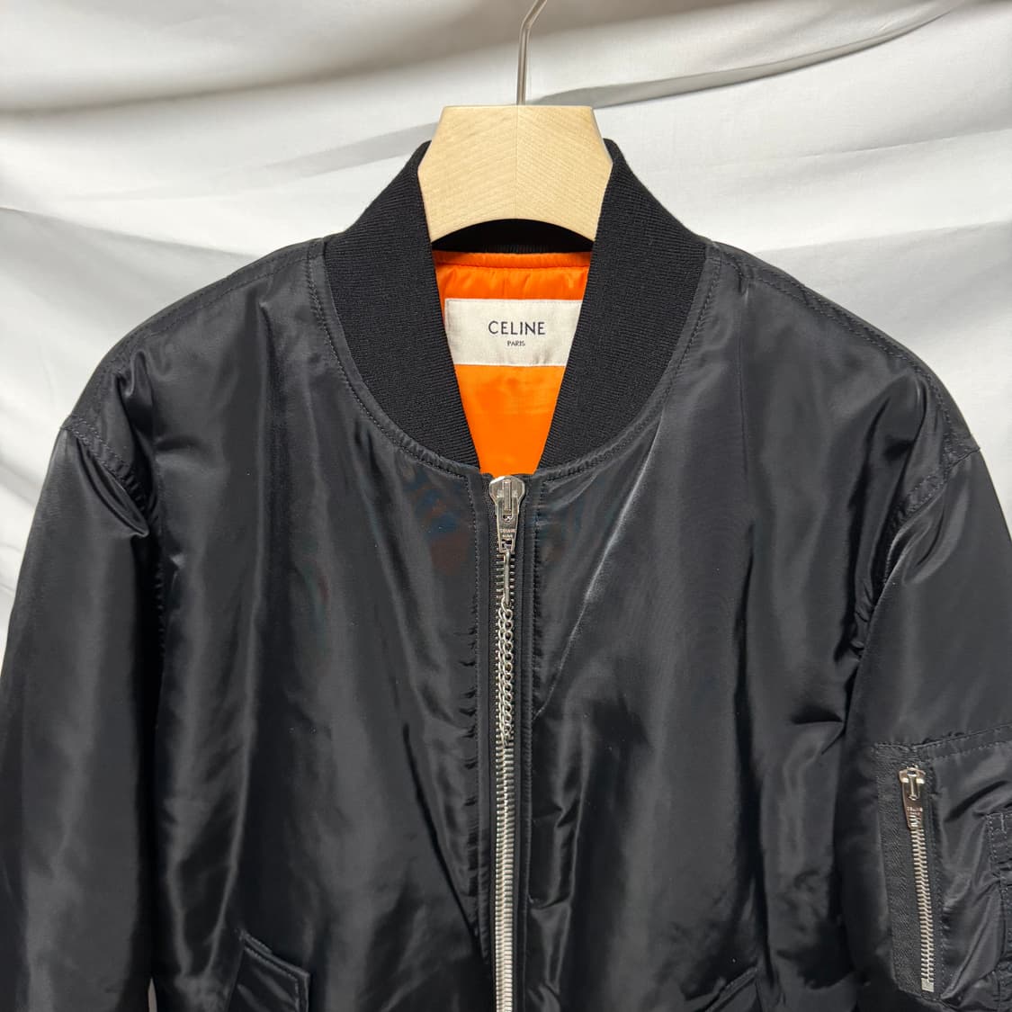 [S+급/48] 셀린느 백로고 블루종 봄버 자켓 블랙 상품이미지3