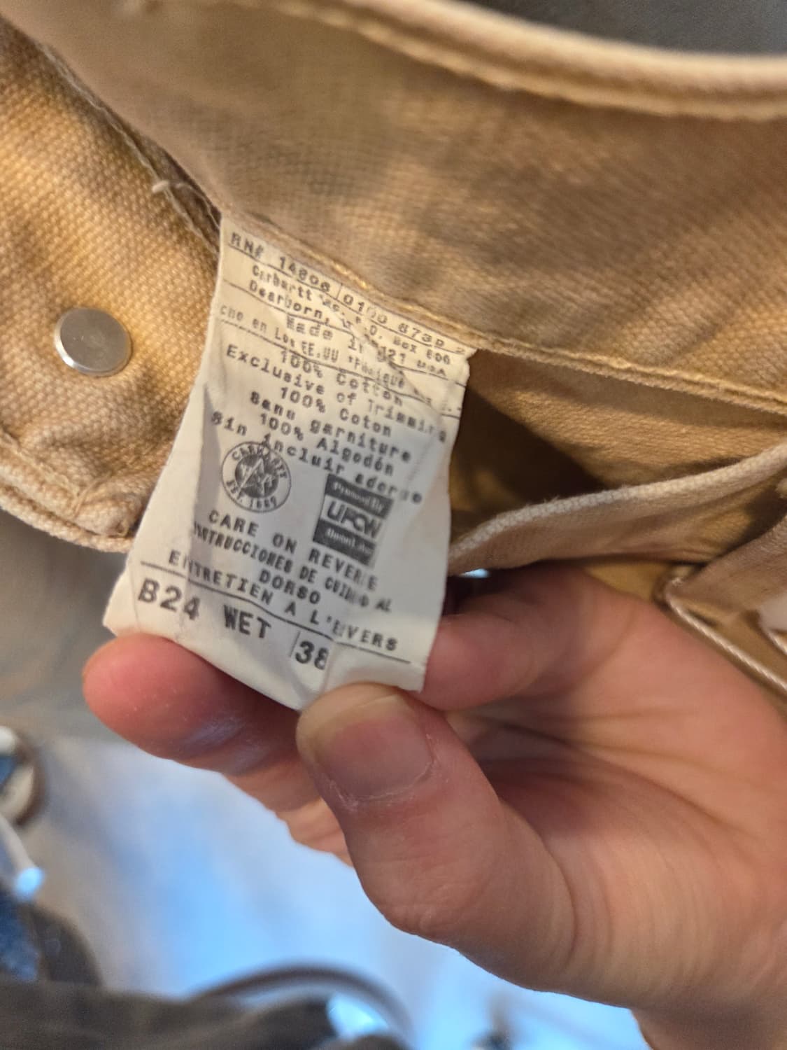 [USA제 90s00s] 칼하트 B24 워시드 덕 카펜터 쇼츠 (W38) 상품이미지3