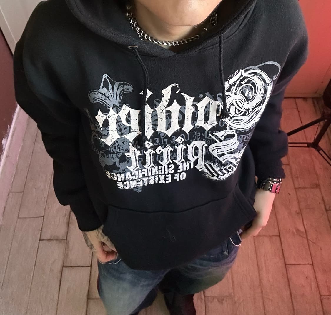 punk printing hooded 상품이미지1