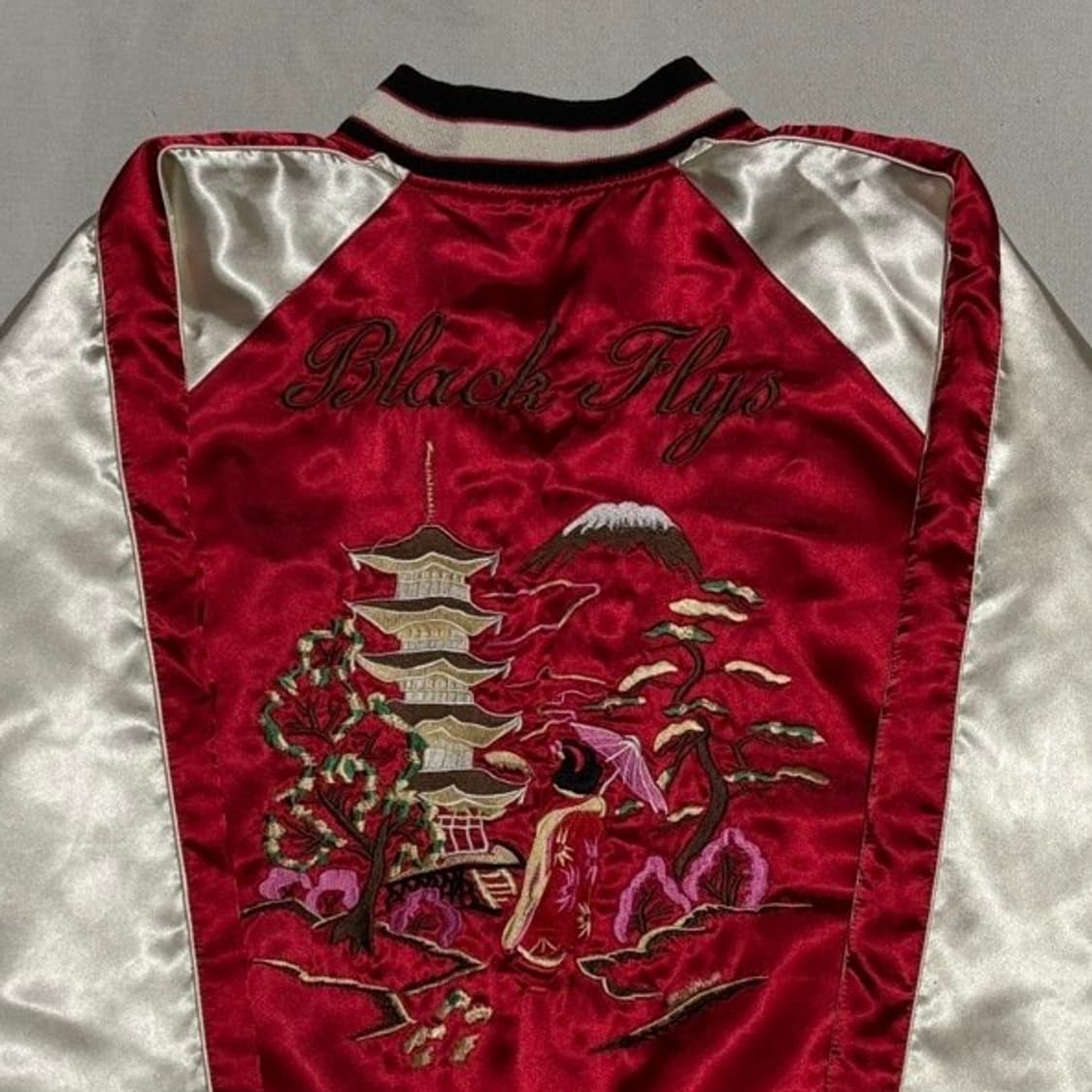 M jpn vtg 용자수 레드 스카쟌 상품이미지1