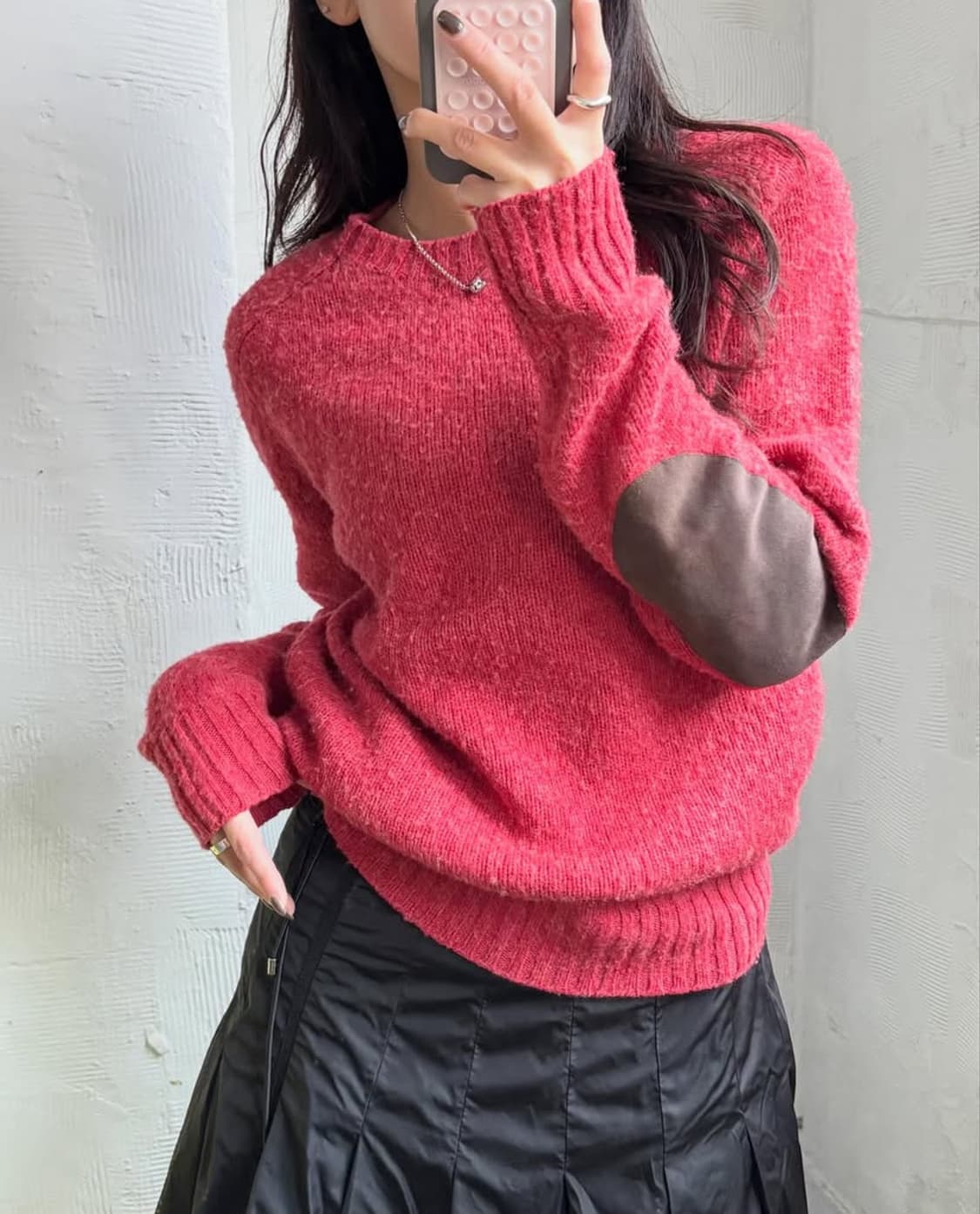 Polo 폴로 랄프로렌 신형 셰이커울 엘보우패치 쉐기독 라운드넥 니트  상품이미지1