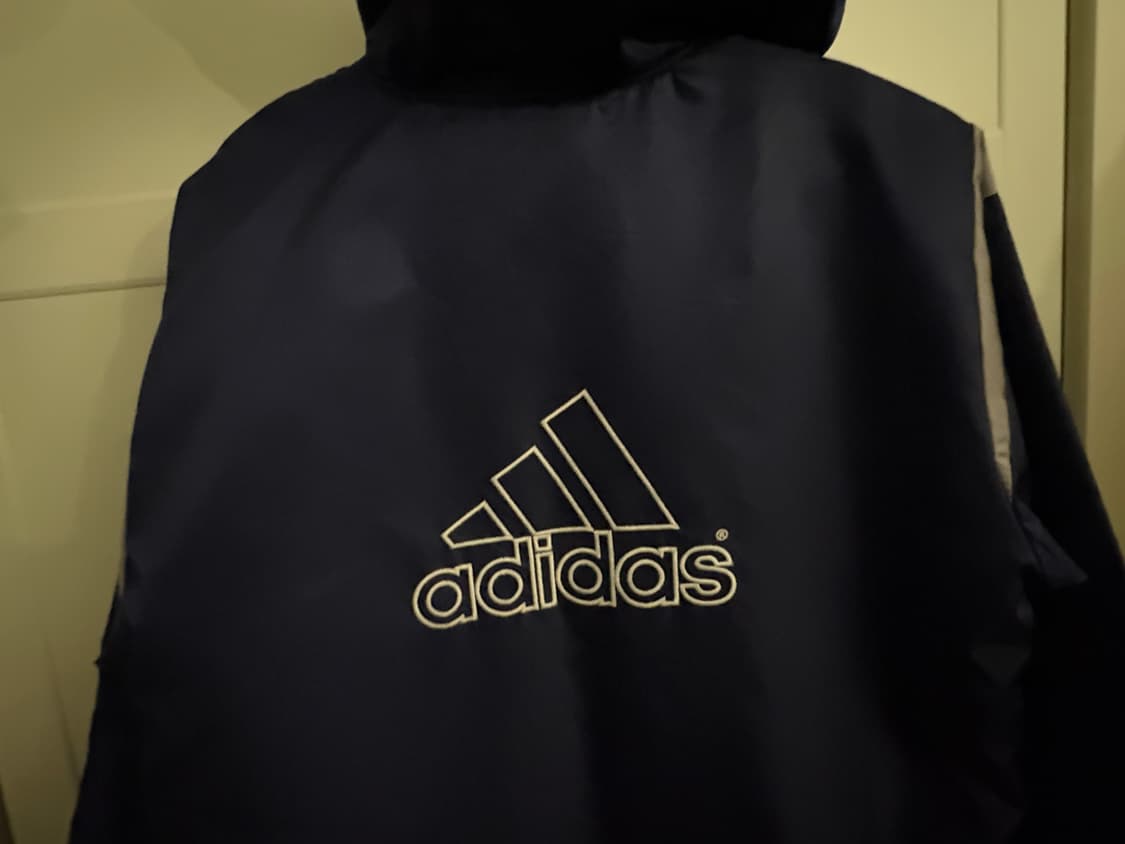 아디다스 ( man - s ) 폴리 빅로고 배색 후드집업 셰르파 점퍼  상품이미지1