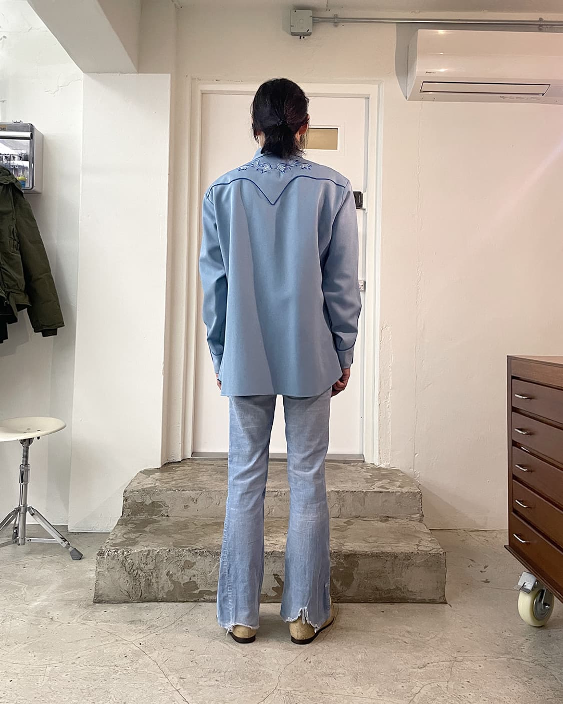 70년대 H bar C 플로랄 자수 웨스턴 셔츠 17 상품이미지7