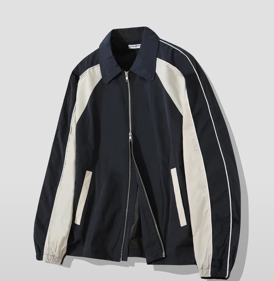 슬로우 레코드 하우스 파이핑 라인 나일론 자켓 상품이미지1