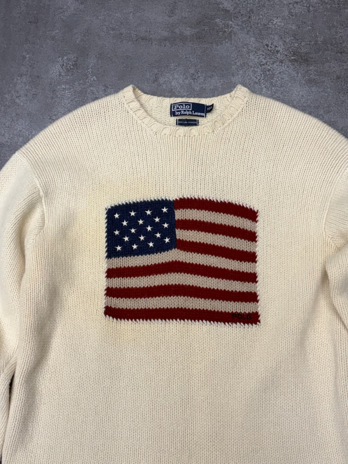 폴로 랄프로렌 성조기 램스울 니트 아이보리 상품이미지2