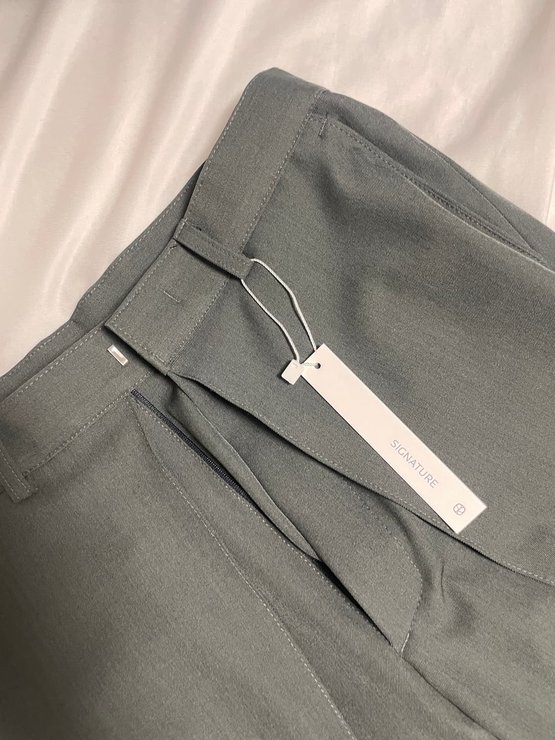 시그니처 원턱 와이드 슬랙스 그레이M 상품이미지2