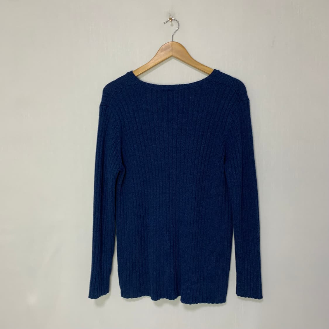 로렌 랄프로렌 아일렛 레이스업 골지 니트 블루 여성 상품이미지5