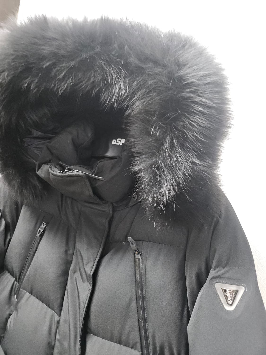 블랙야크  블랙 롱 패딩 폭스퍼 후드 90 상품이미지2