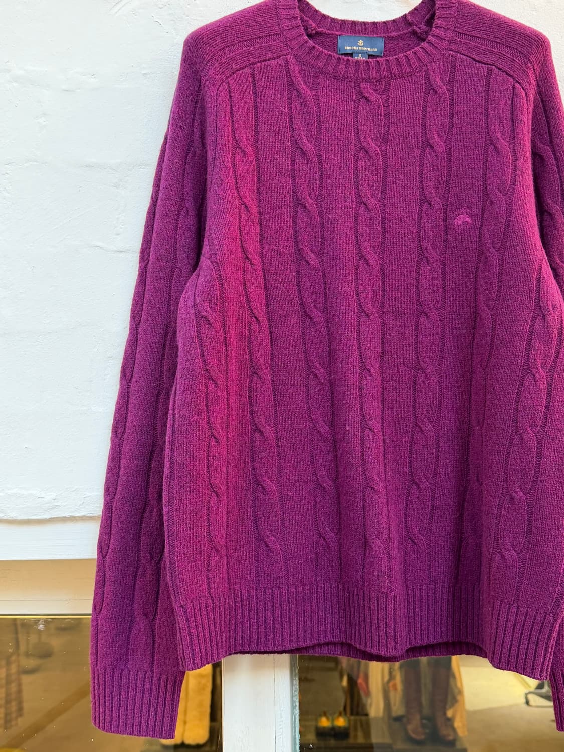 Brooks Brothers 울 니트 스웨터 퍼플 S 상품이미지4