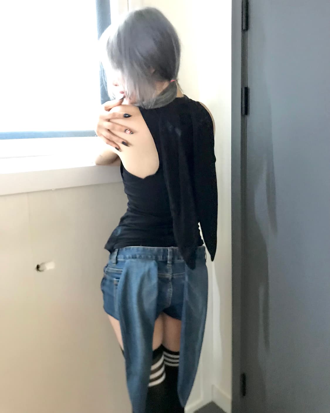 Custom🐾)Medium-Blue B-ear shorts 상품이미지6