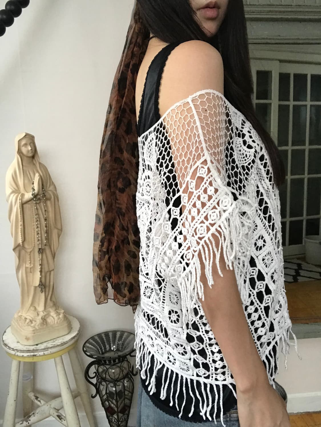 vintage net fringe top 상품이미지4