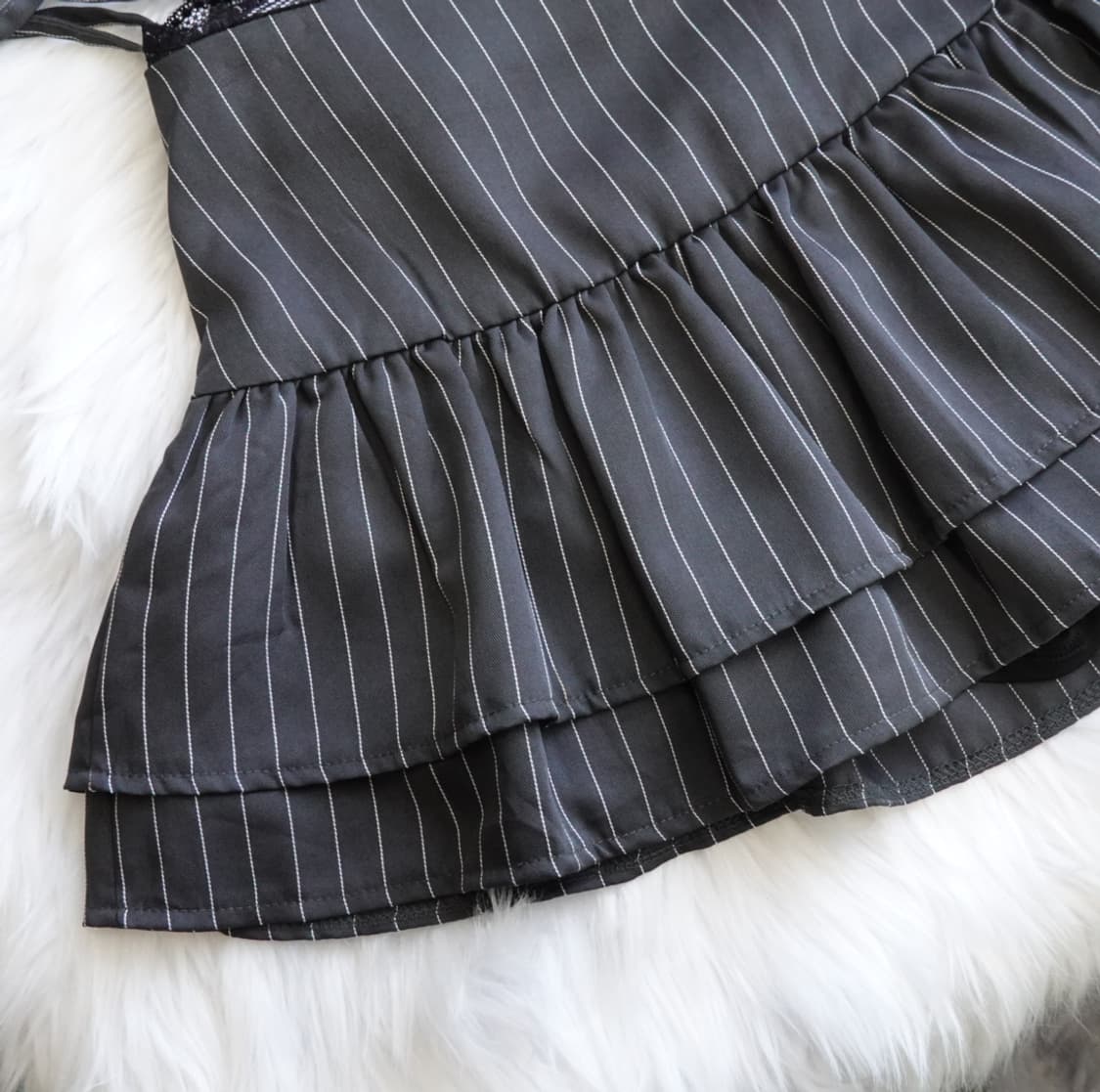 빈티지 핀스트라이프 프릴 미니 스커트팬츠 1885 상품이미지6