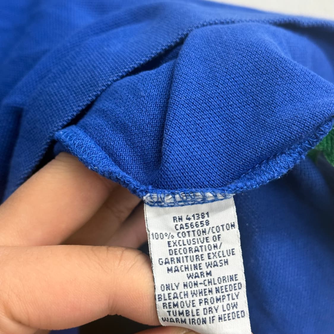 폴로 랄프로렌 블루 커스텀핏 반팔 카라티 M 상품이미지3