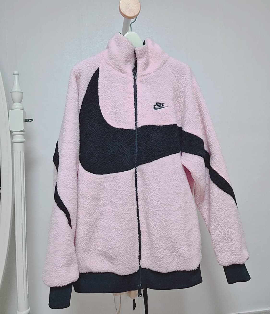 (나이키/M) 빅스우시 핑검 핑크 양털 후리스 상품이미지6